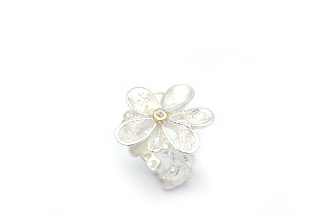Per Borup - Violina sølv ring med diamant - 1003rsx