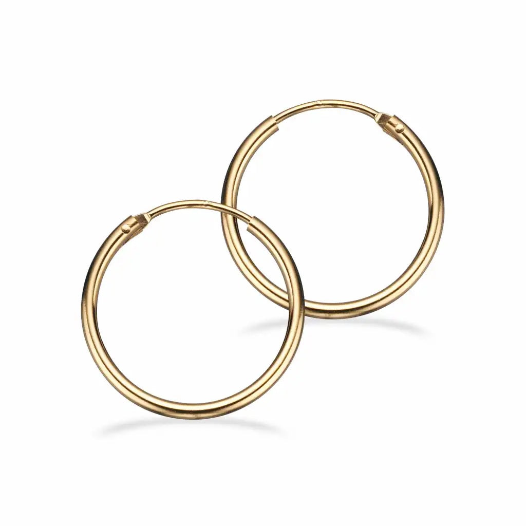 Scrouples - 8 karat guld creol, 1,4x20mm - 10143
