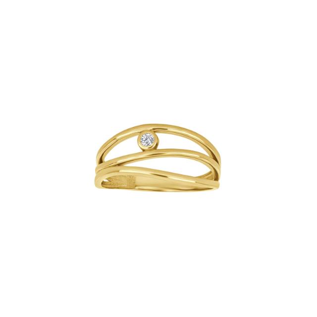 Nordahl - 8 karat guld ring med zirkonia sten - 10830840300