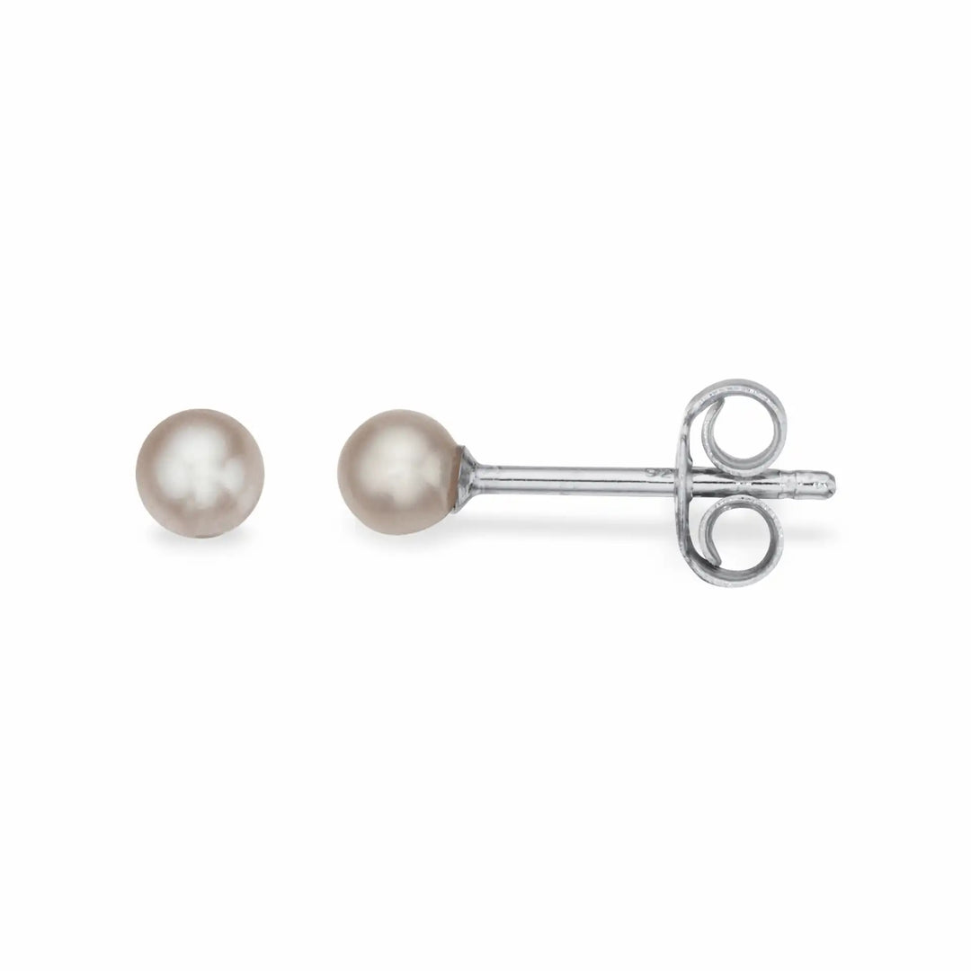 Scrouples - Sølv ørestikker med ferskvandsperle, 4 , 4,5mm - 110582