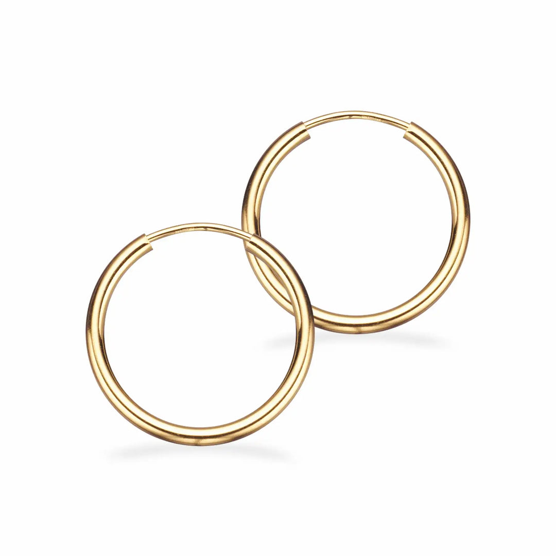 Scrouples - 8 karats guld creoler, 20mm - 11203