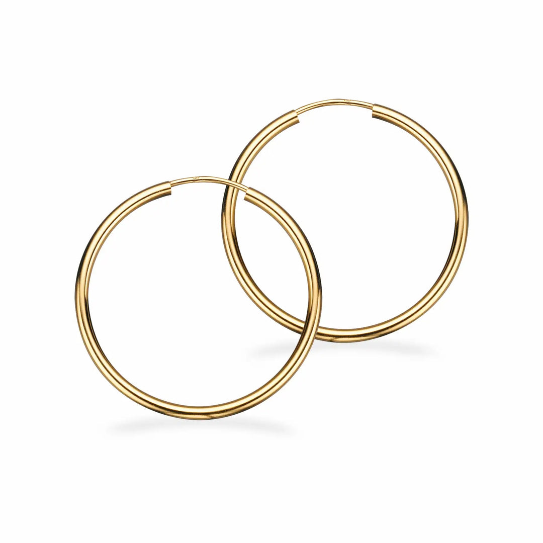Scrouples - 8 karat guld creoler, 30mm - 11303