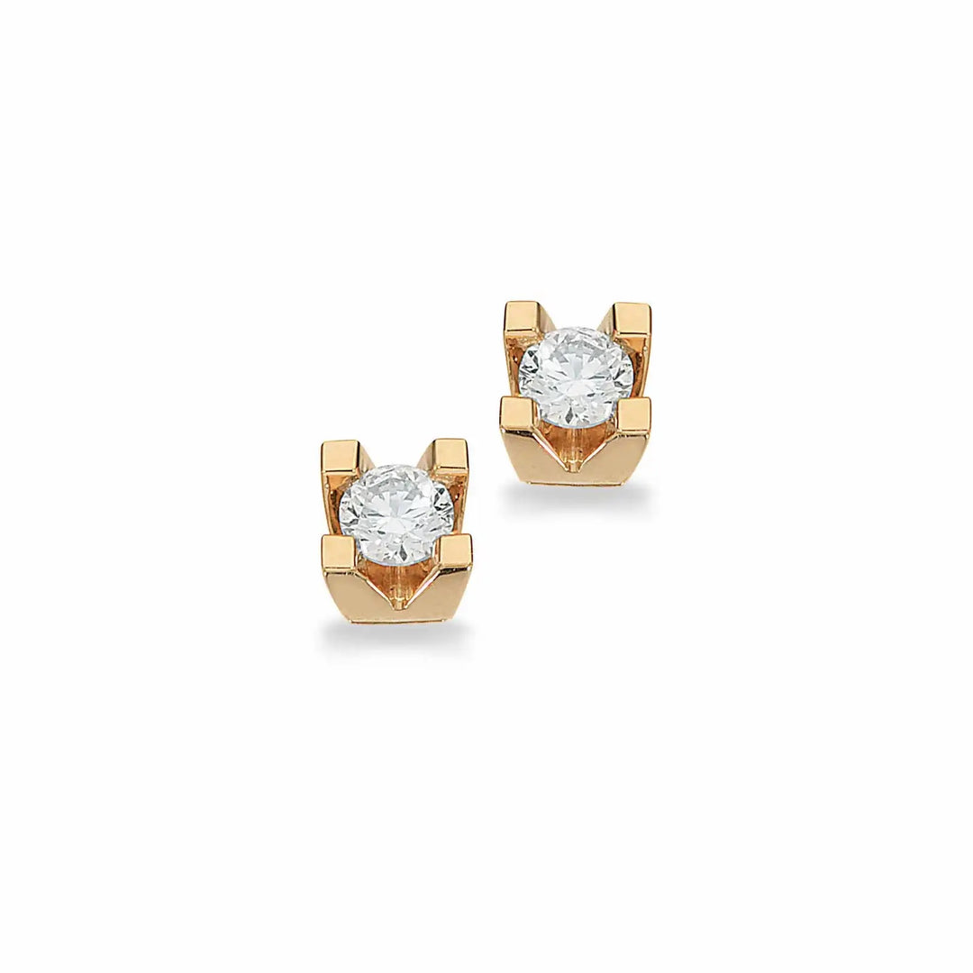 Kleopatra - 14 karat guld øreringe med 0,15ct diamant - 1135,15
