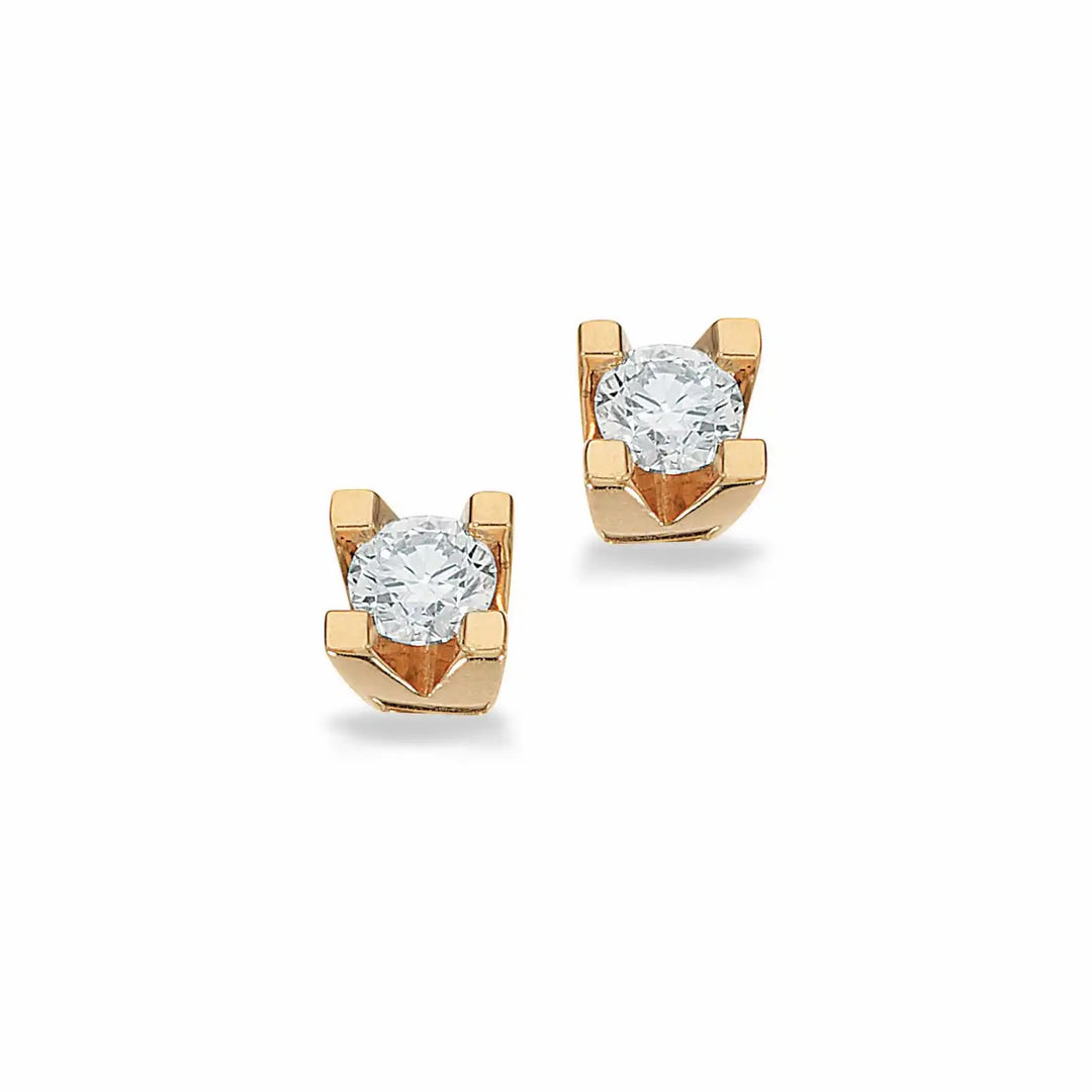 Kleopatra - 14 karat guld øreringe med 0,20ct diamant - 1135,20
