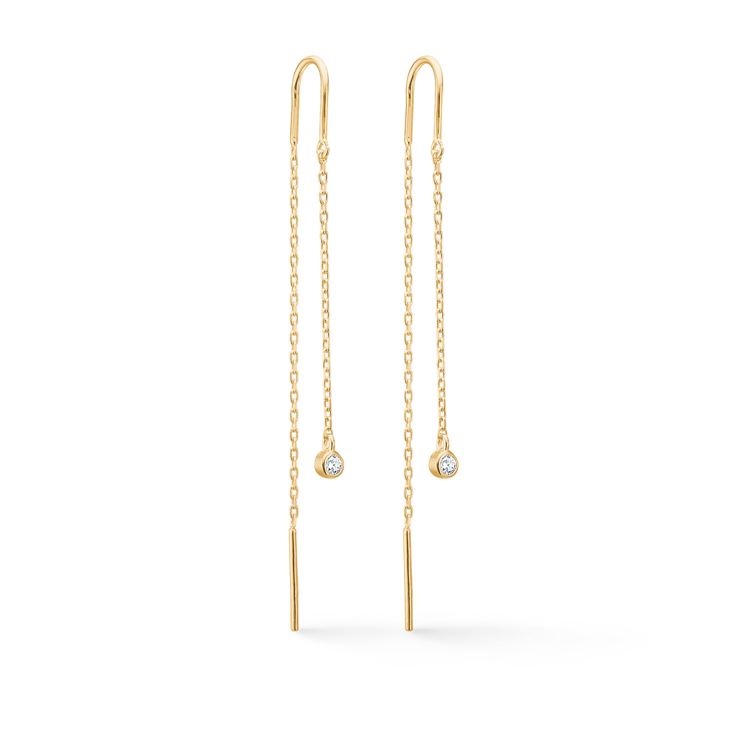 Mads Z - Endless Allure 14kt guld ørehænger med diamanter - 1501147