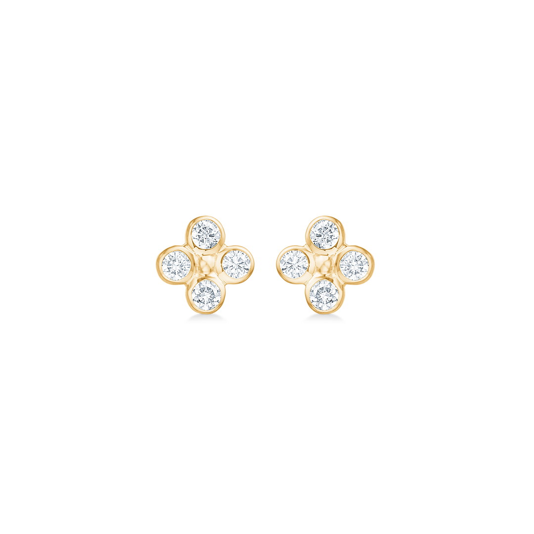 Mads Z - Sophias Bloom 14kt guld ørestikker med diamanter - 1511194