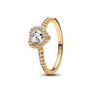 Pandora - Forgyldt hjertering med sten - 168421c01