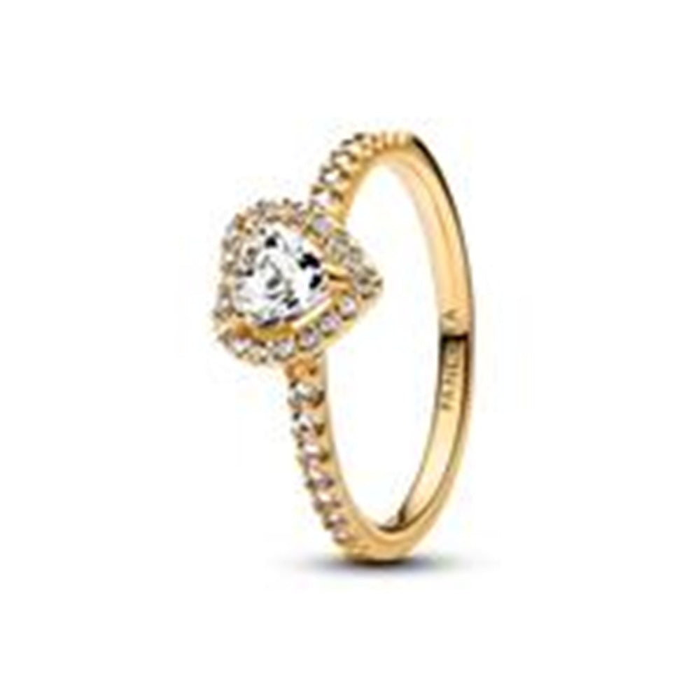 Pandora - Forgyldt hjertering med sten - 168421c01