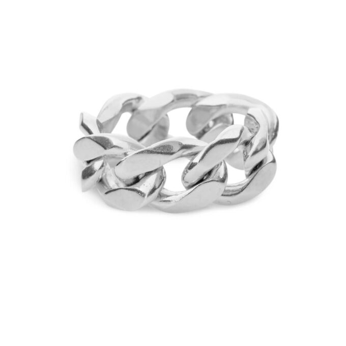 SFB - Sølv panser facet ring - 1689-11