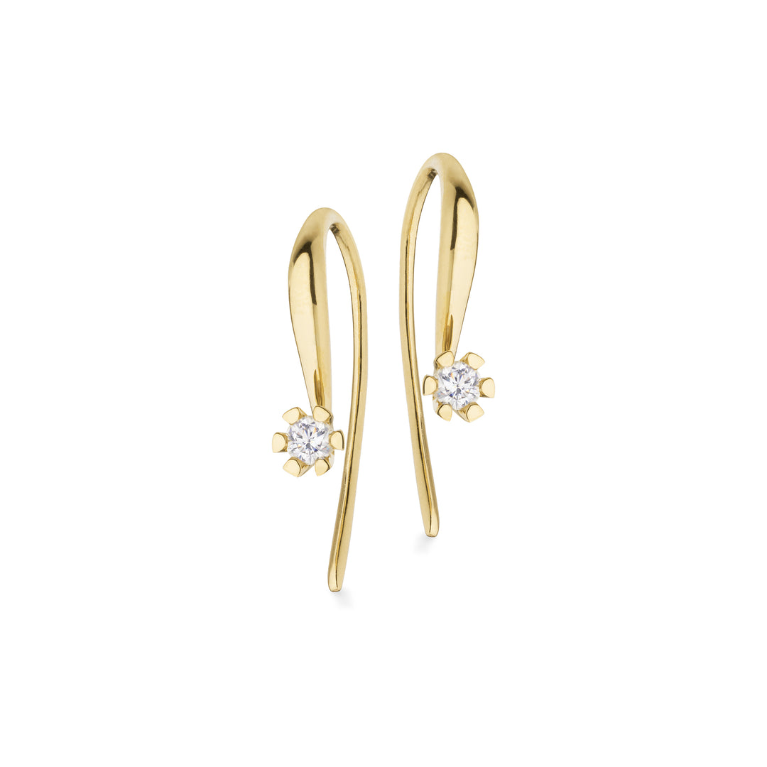 Vida - Guld ørebøjle med diamant 0,10ct - 1823,10