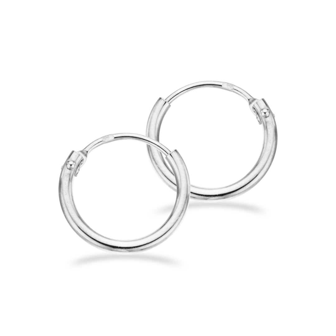 Scrouples- Sølv creoler 11mm med vip lås - 190002