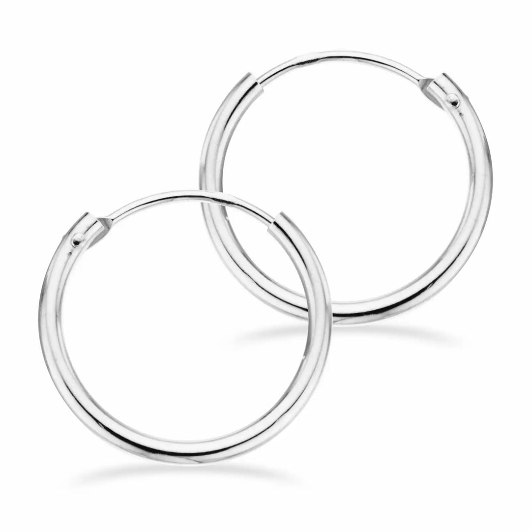 Scrouples - Klassike sølv creoler, 1,5 x 15mm - 190022