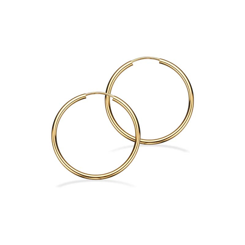 Scrouples - Sølv forgyldte creoler, 30mm - 190692