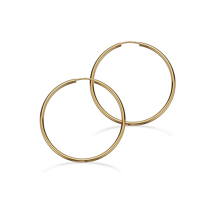Scrouples - Forgyldte creoler med vridlås, 40 mm - 190702