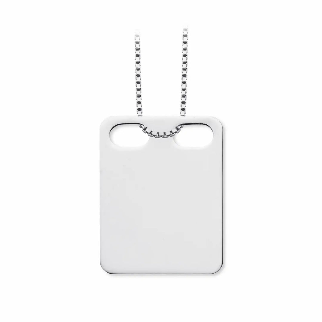 Scrouples - ID Plade til gravering i sølv, 24x18mm - 21022