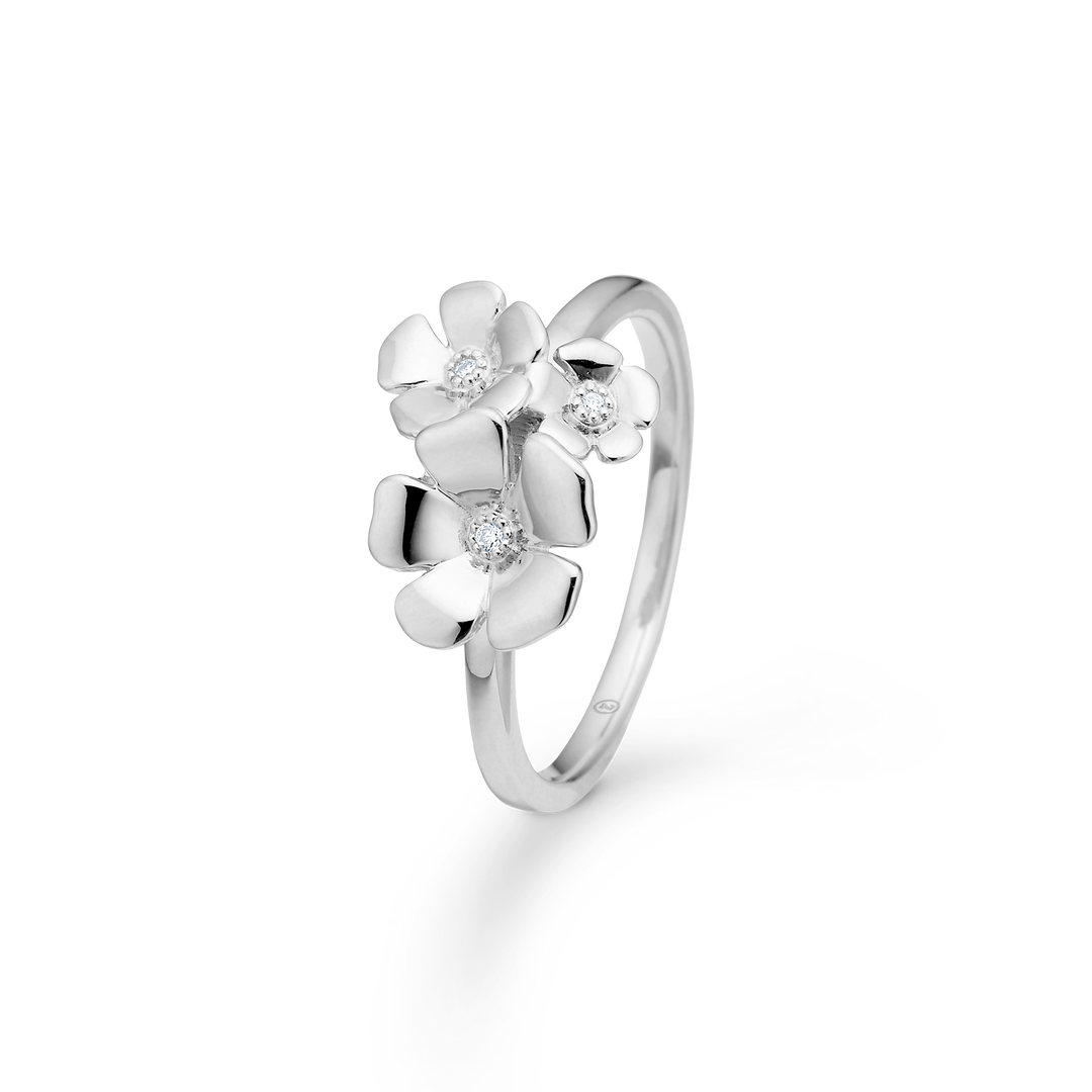 Mads Z - Fleur ring i sølv med blomster - 2146108