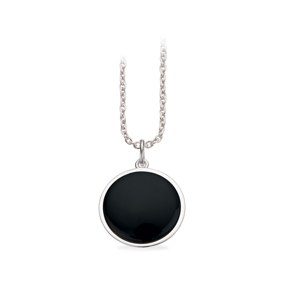 Scrouples - Sølv kæde med onyx sten i fattet sølv - 236772