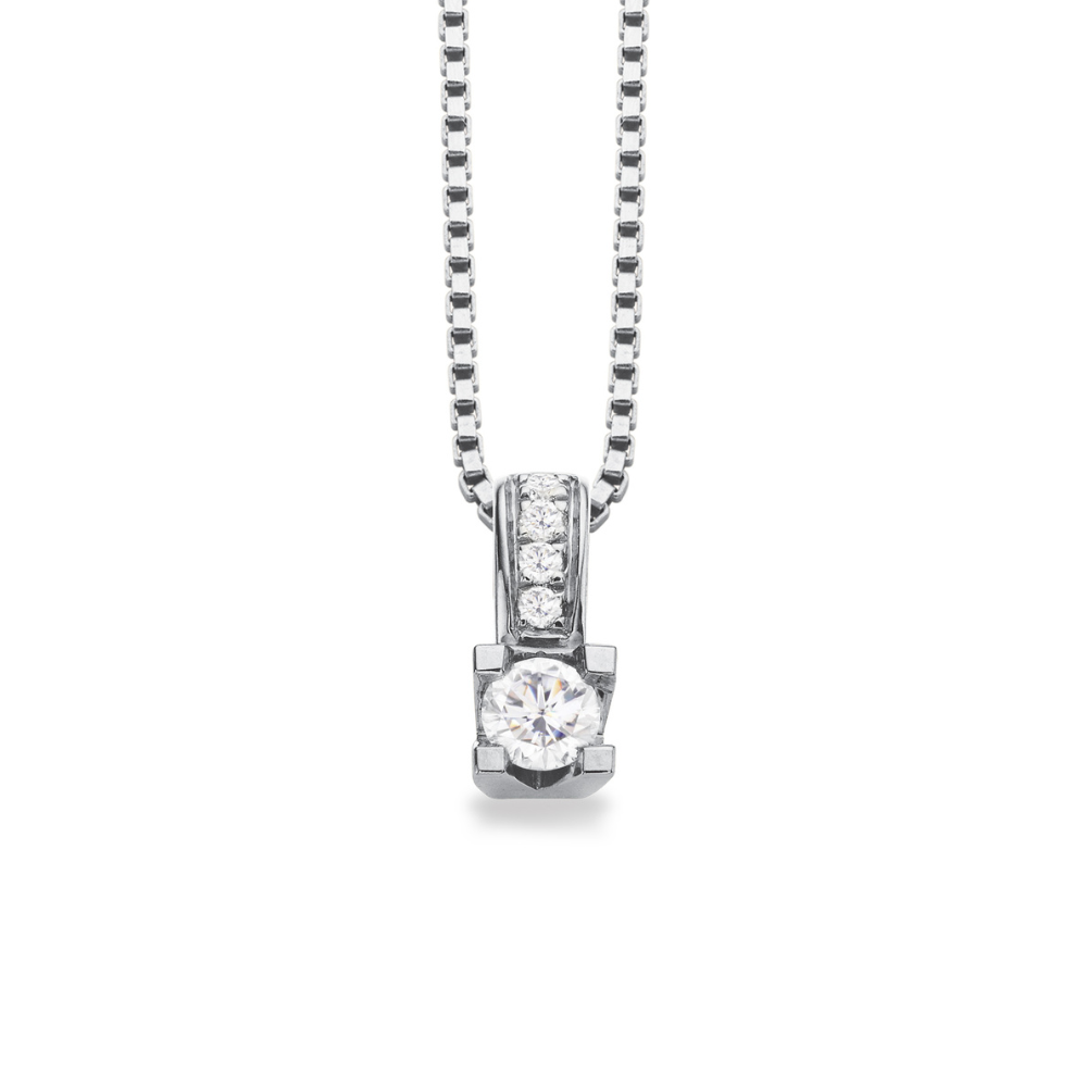 Kleopatra Queen - 14 karat hvidgulds vedhæng med brillant, 0,12ct - 2536,12