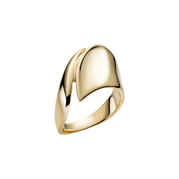 Lund Copenhagen - 8kt bred guldring med blank overflade - 3071128