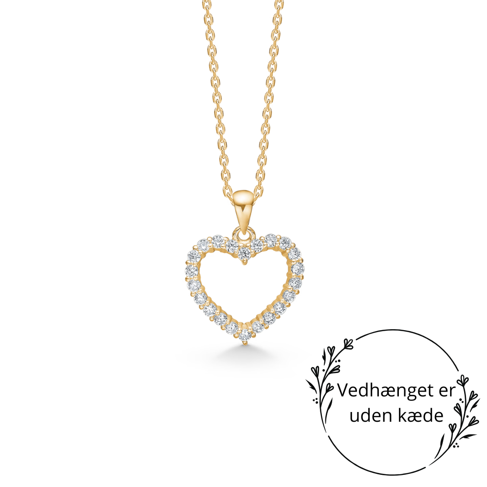 Mads Z - Rhiannna 8 karat guld vedhæng med sten, 13mm - 3337075