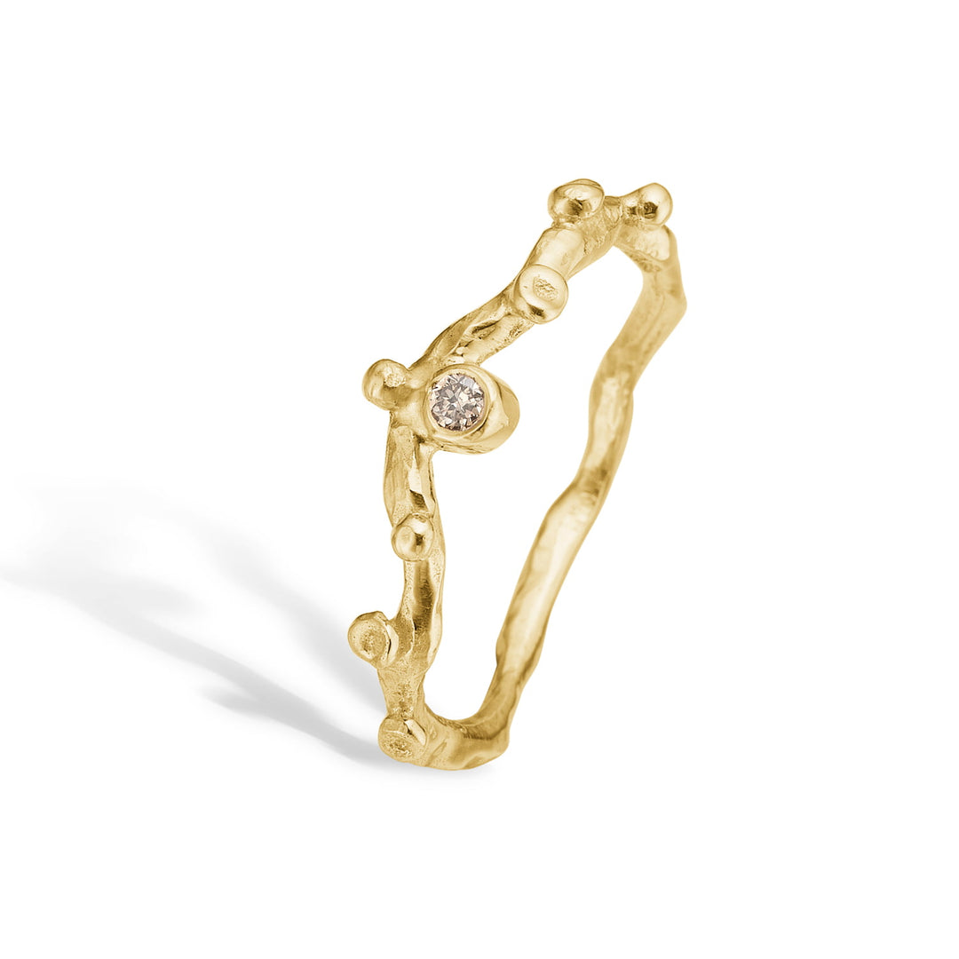 By Birdie - Zenith 14kt guldring med diamant - 50110346