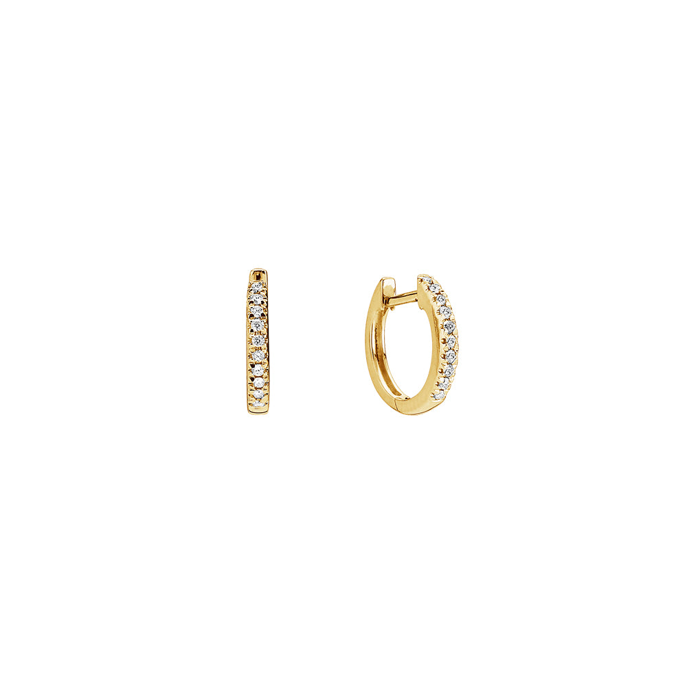 Lund Copenhagen - 14kt guld creoler med diamanter - 509837-0,10