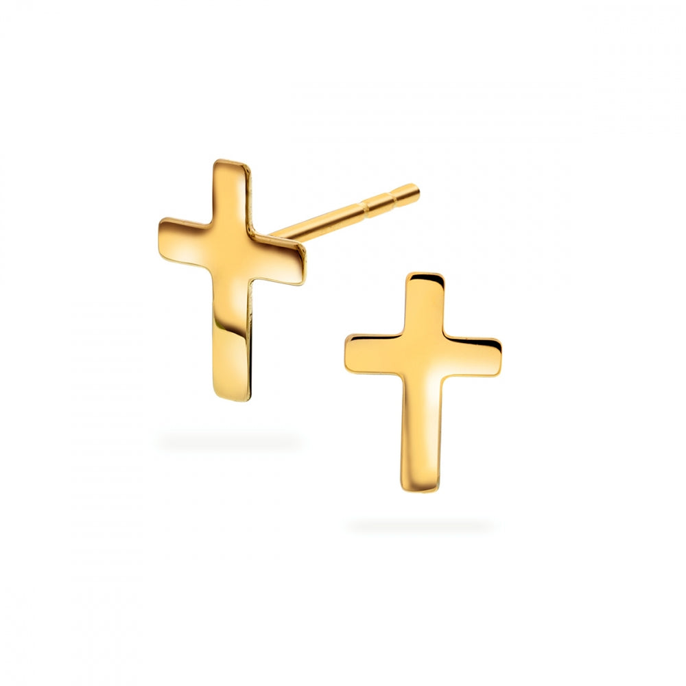 Arne Nordlie - 14 Karat guld kors ørestikker - 53390