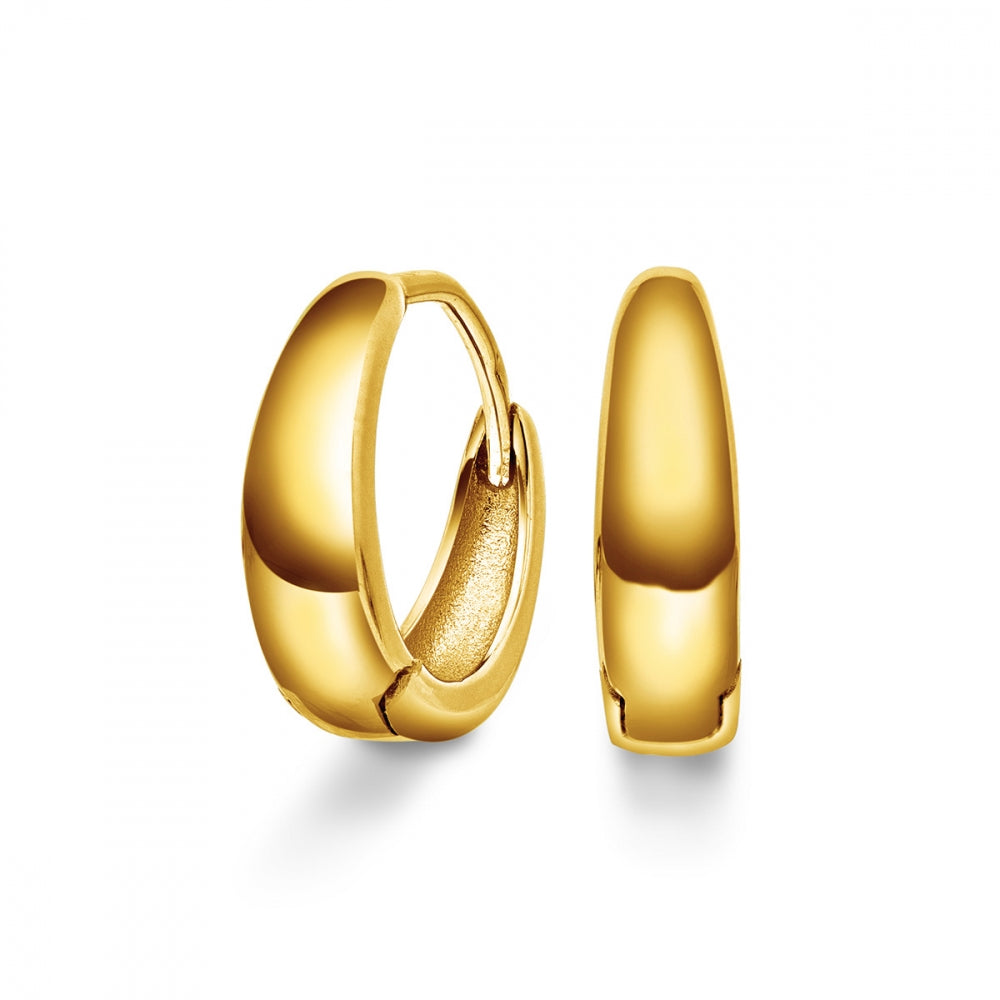 Arne Nordlie - Månformet forgyldte sølv creoler, 16mm - 68708-05