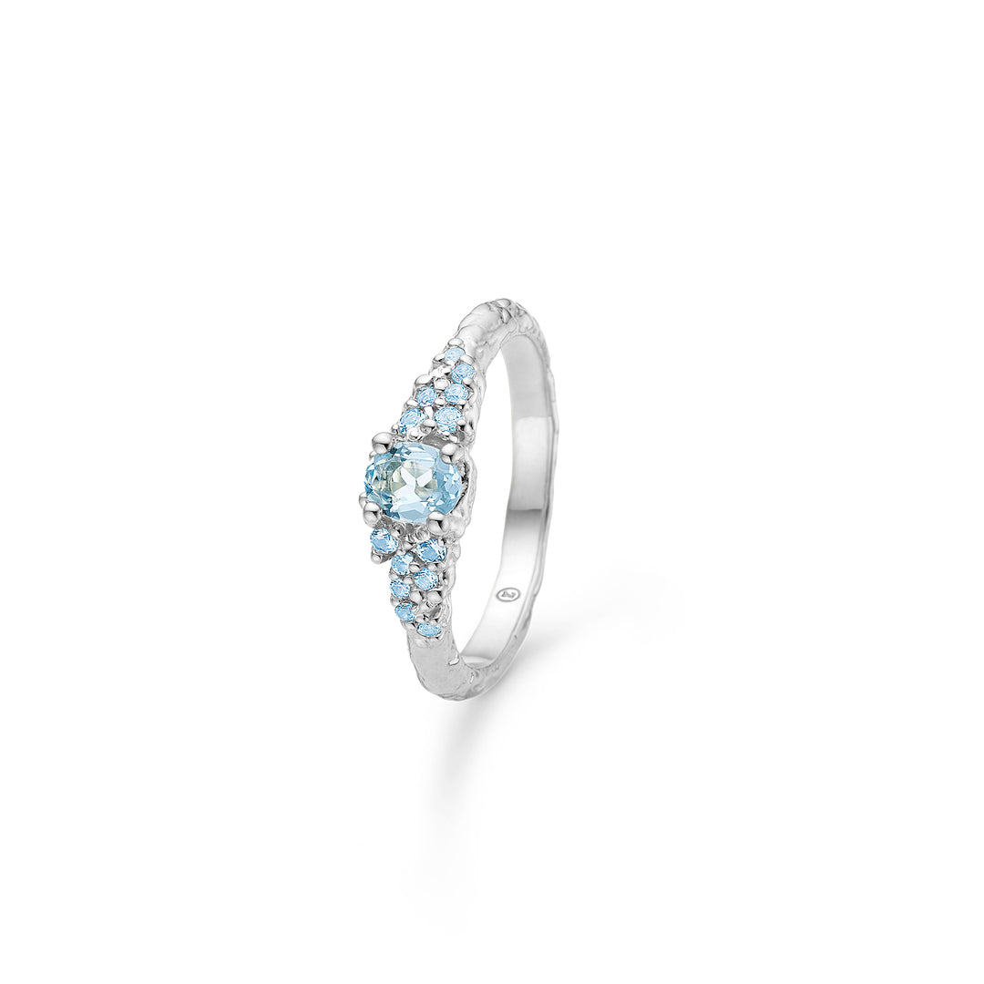 Studio Z - Fragments sølv ring med lyseblå sten - 7147861
