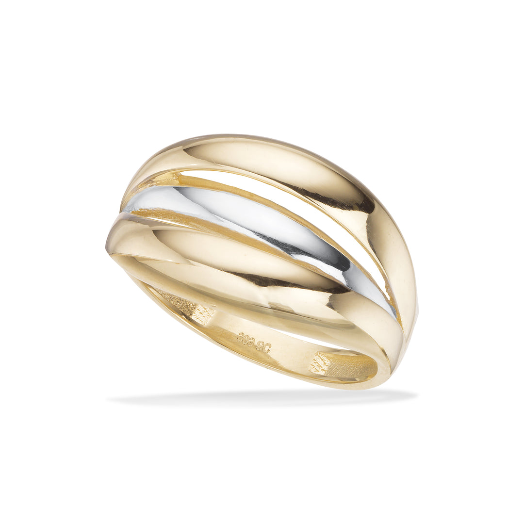 Scrouples - Guld og hvidguld ring i 8kt - 714854