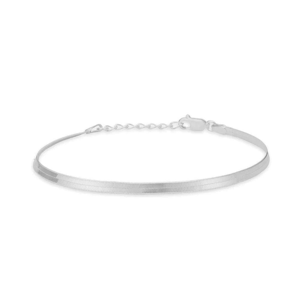 Studio Z - Cobra sølv armbånd i flad mønster - 7150319