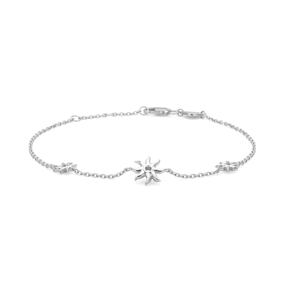 Studio Z - Ocean Aura sølv armbånd med små søstjerner - 7150923