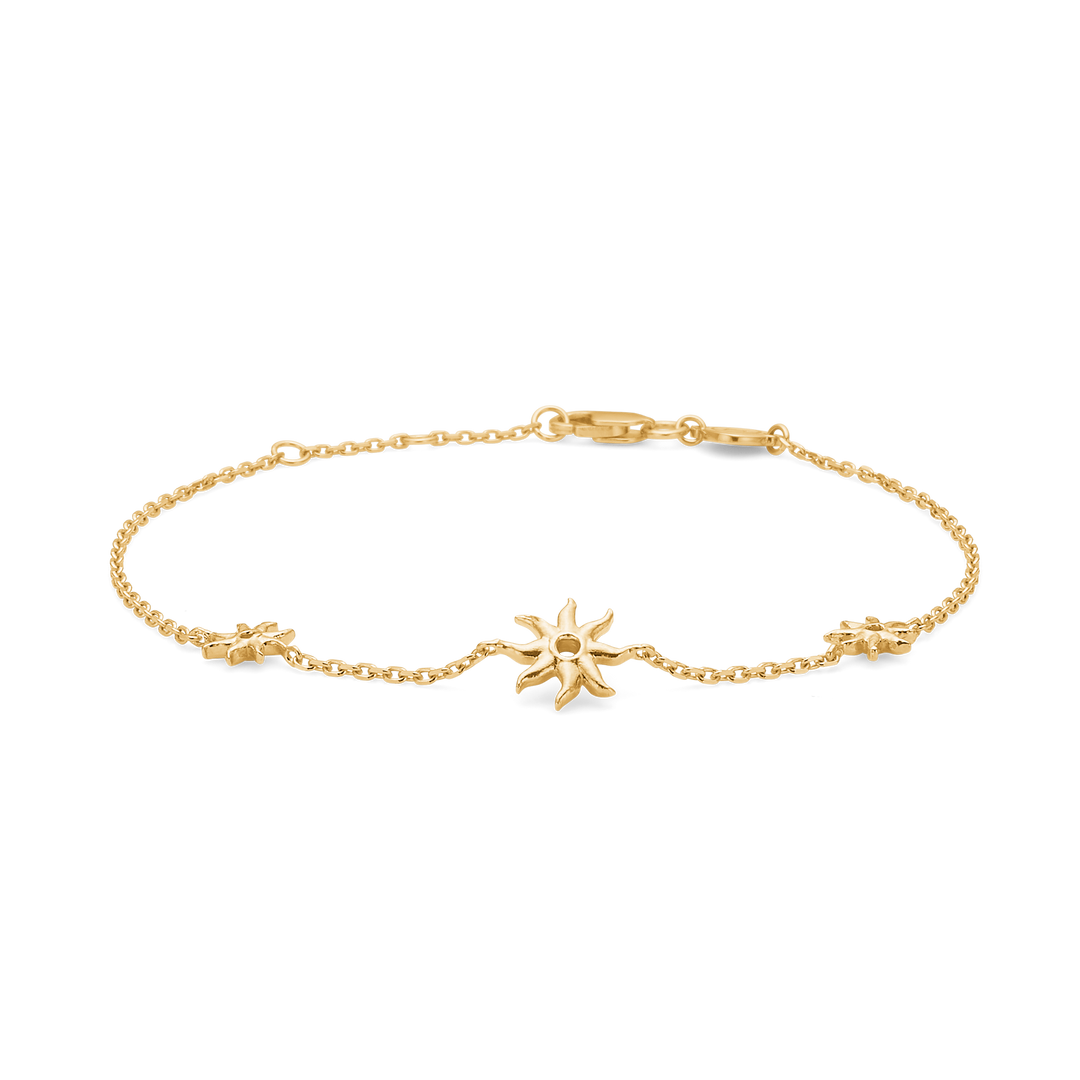 Studio Z - Ocean Aura forgyldt armbånd med 3 sole - 7250923