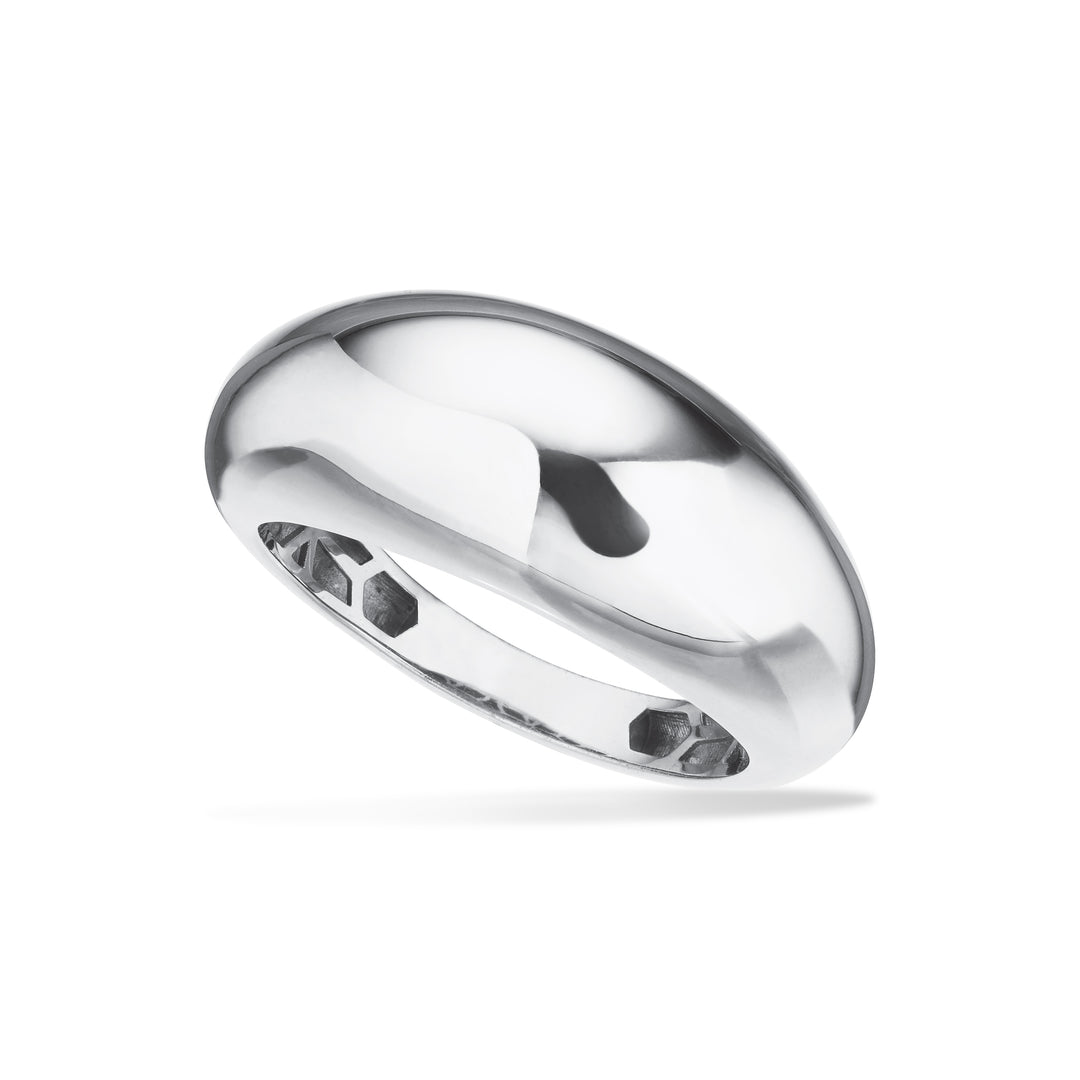 Scruples - Sølv halv måne ring med blank overflade - 729202