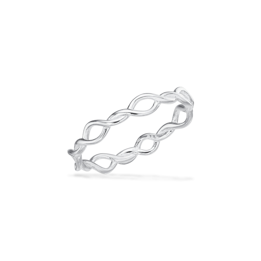Scrouples - Pige sølv ring med mønster - 729882