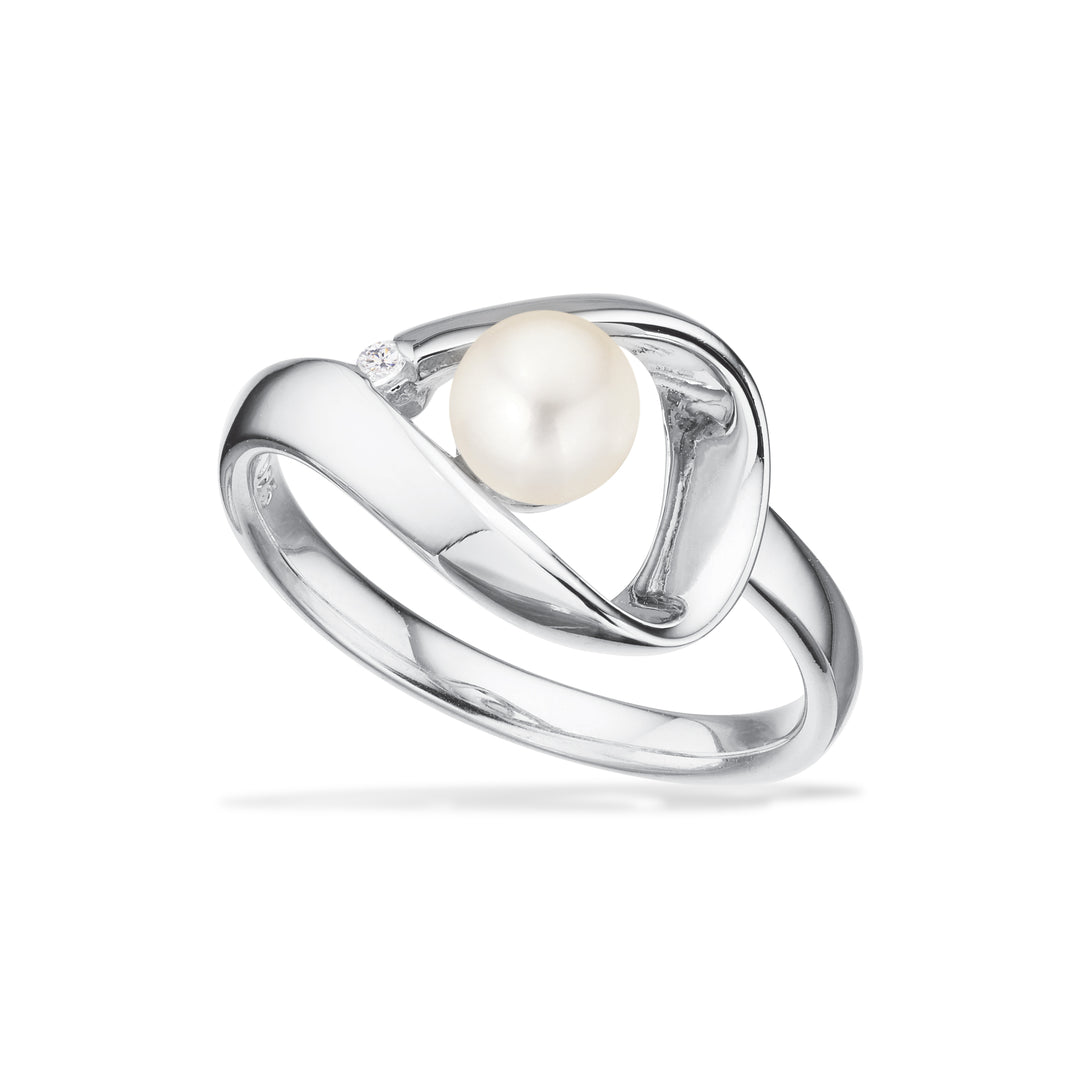 Scrouples - Sølv ring med ferskvands kultur perle - 729962