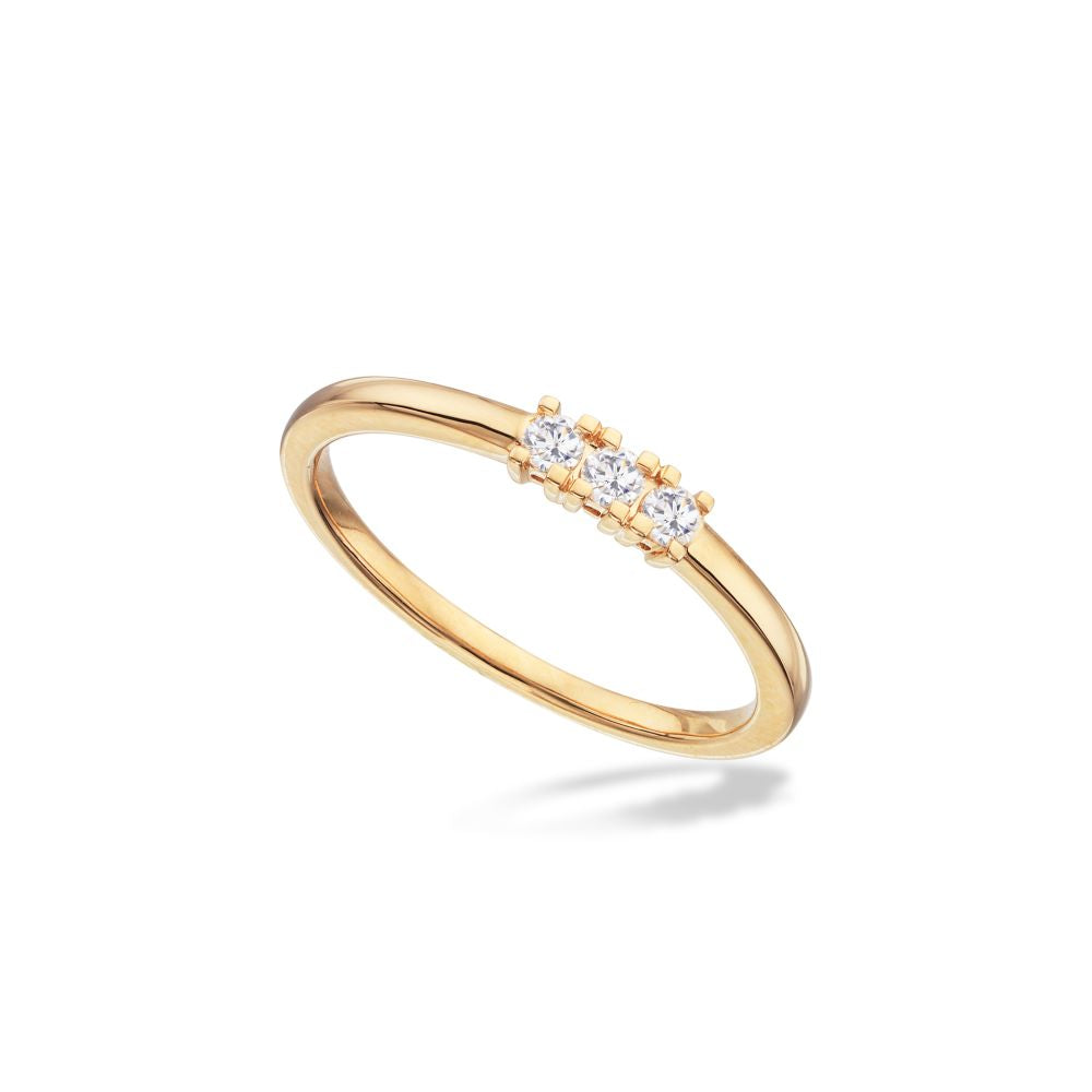 Kleopatra - Alliancering i 14kt guld med brillanter 0,12ct - 7335,3