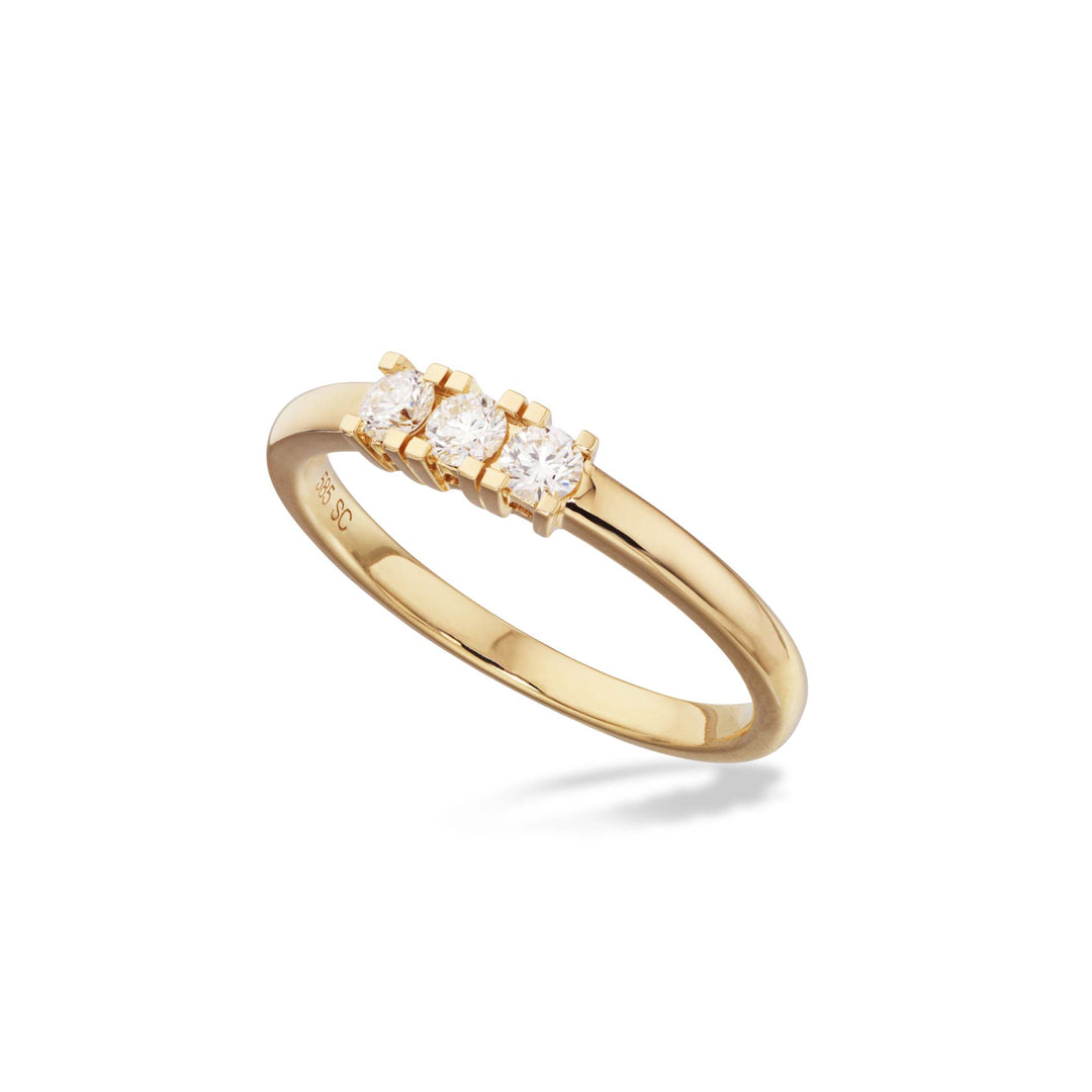 Kleopatra - Alliancering 14kt guld med brillanter 0,24ct - 7345,3