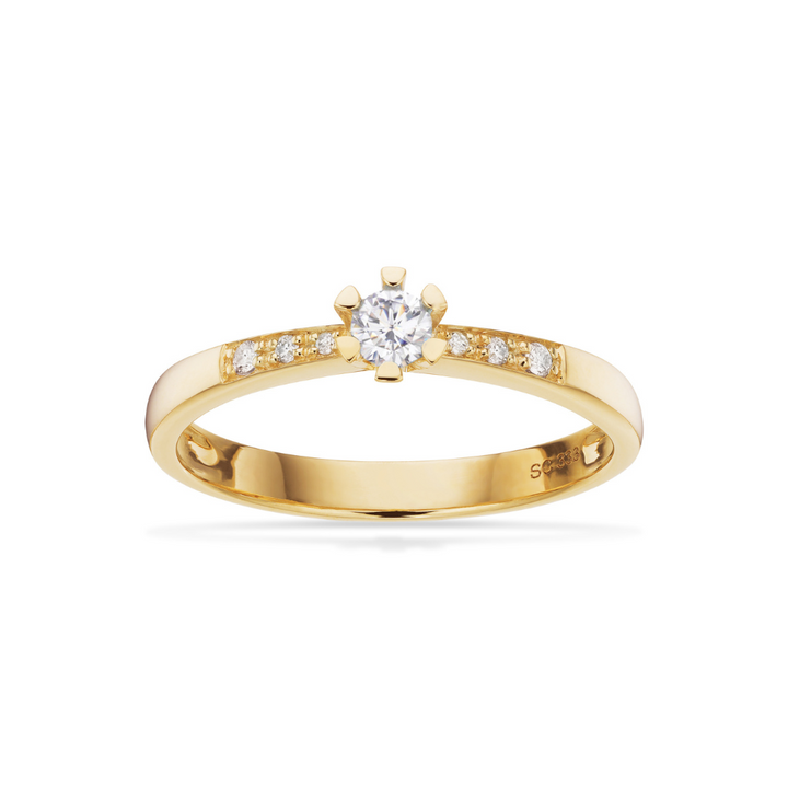 Vida - Darling guldring med diamanter 0,14ct - 7823,14