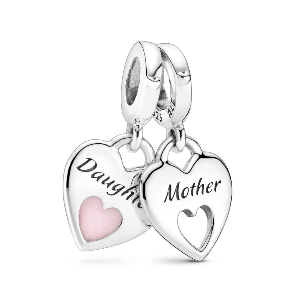 Pandora - Dobbelt hjerte charm - Mor Datter - 799187c01