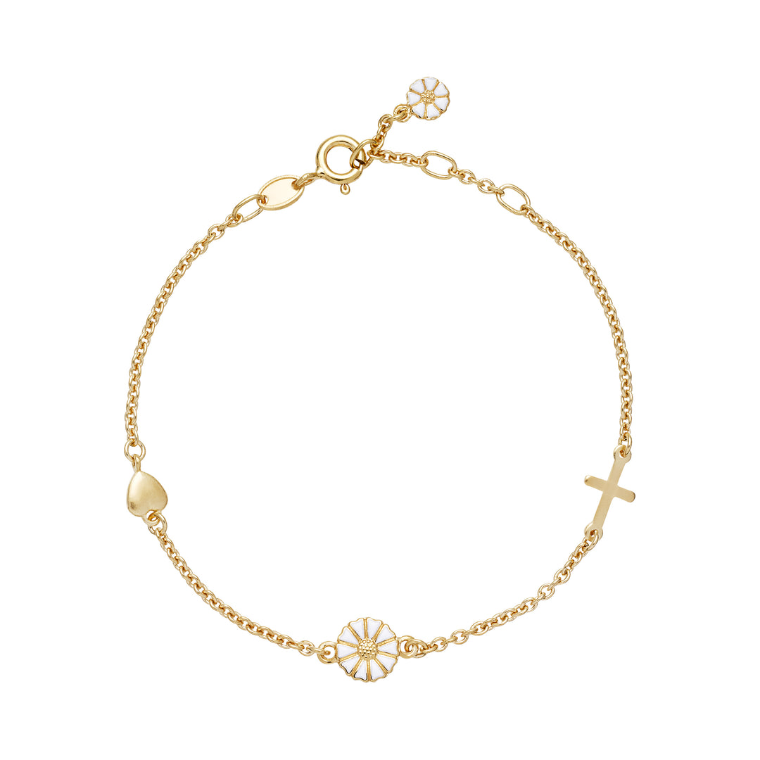 Lund Copenhagen - Marguerit armbånd med tro, håb og kærlighed - 9015053-m