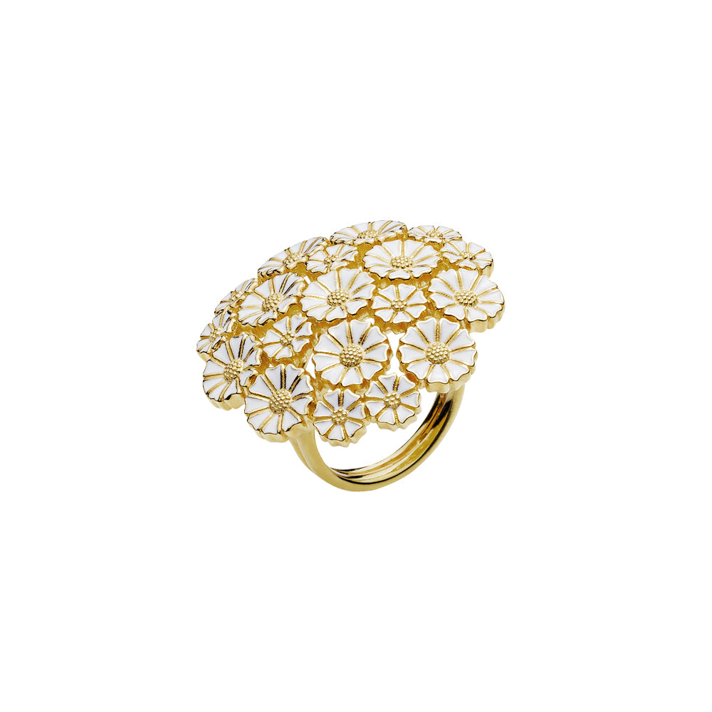 Lund Copenhagen - Marguerite ring i forgyldt sølv - 907075-1-m
