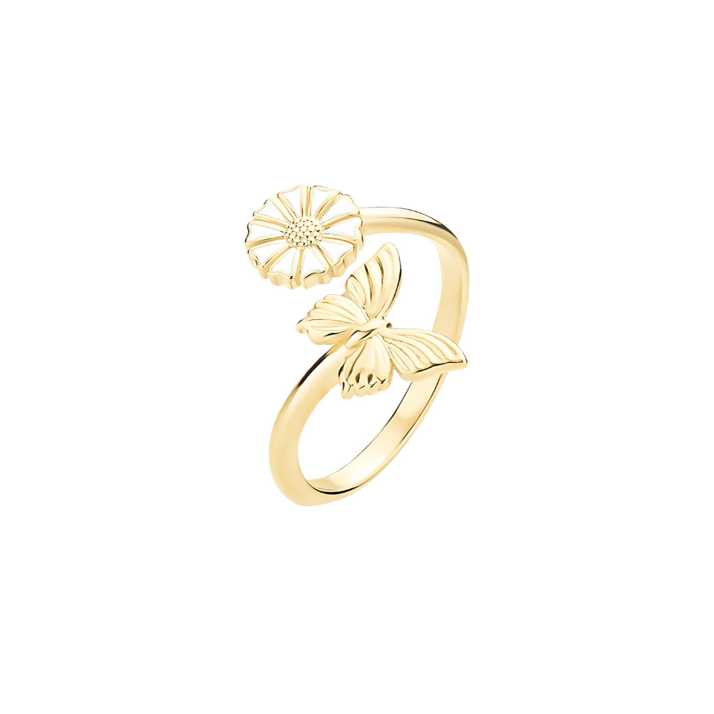 Lund Copenhagen - Sommerfugl og marguerit ring - 9075101-m