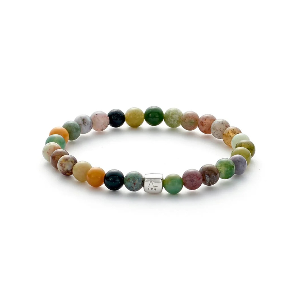 Alexander Lynggaard - Armbånd med Indian agater, 6mm - c00910