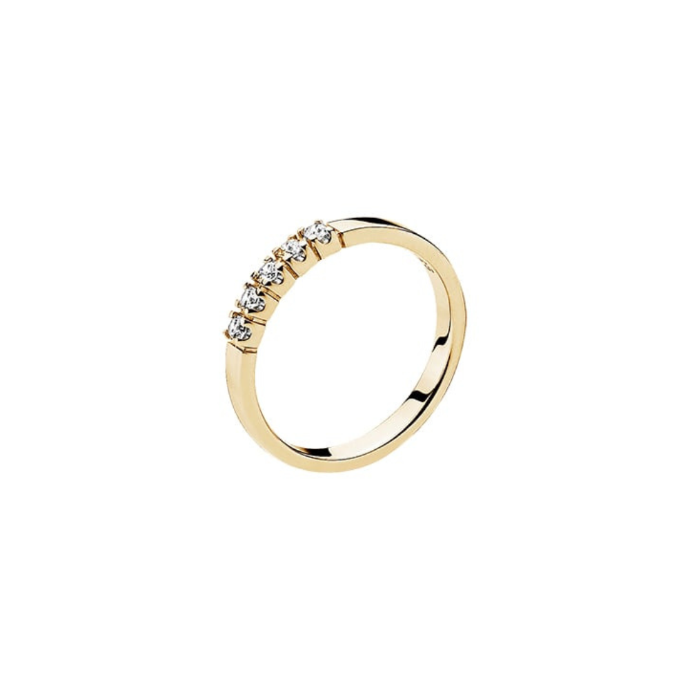 Lund Copenhagen - Alliance ring i 8 karat guld med sten - 3071010-30