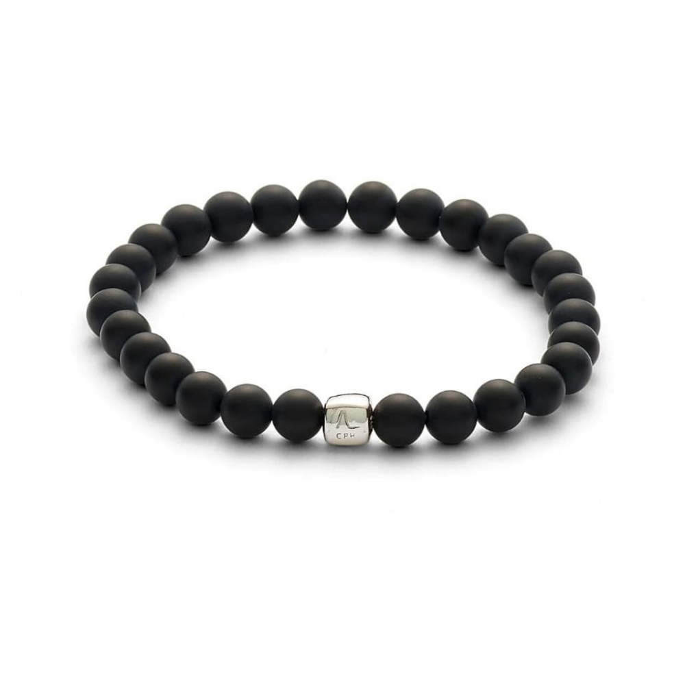 Alexander Lynggaard - Armbånd med sort onyx, 8mm - c00060