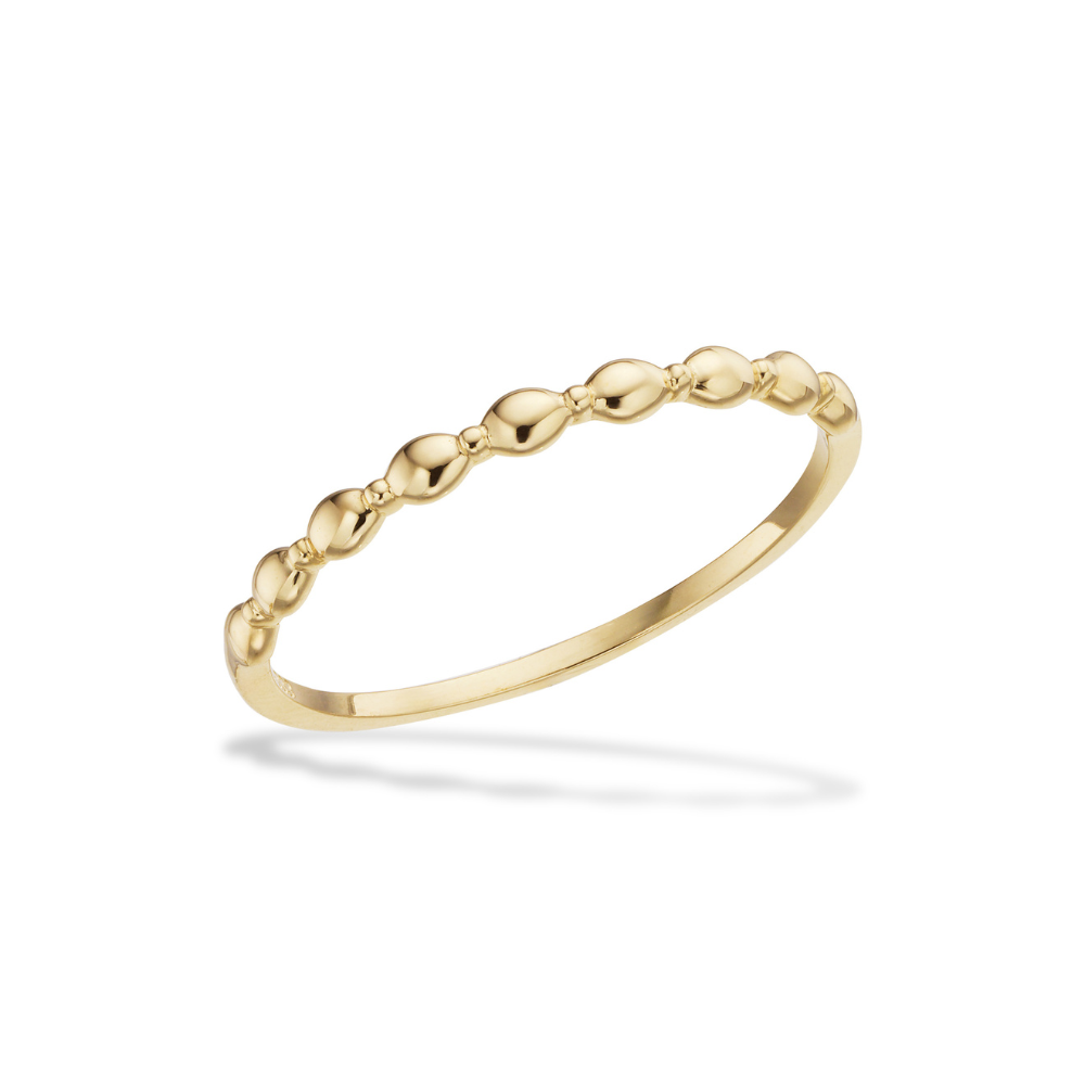 Scrouples - 8 karat guld bånd ring med kugler - 715413