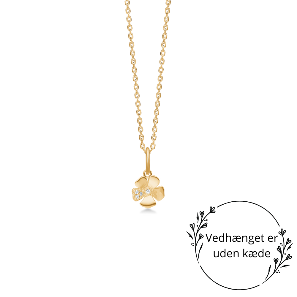 Mads Z - Fleur vedhæng i 14 karat guld med diamanter - 1531111