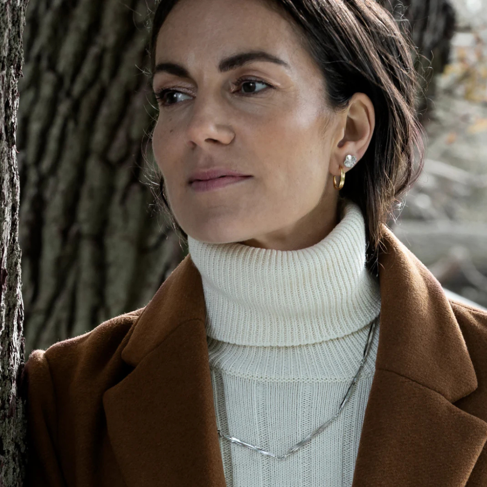 Flora Danica - Græs halskæde i Sterling sølv - gr-ne-s