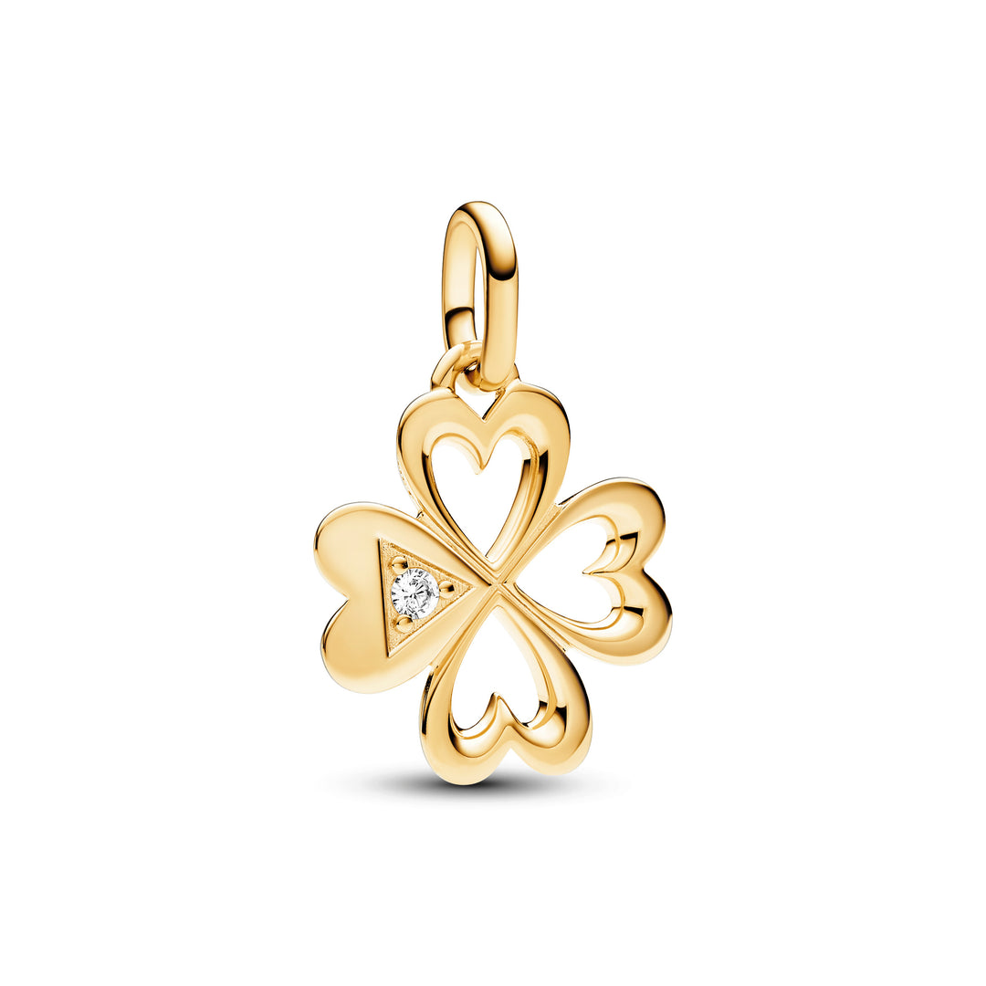 Pandora - ME Hjerte Firkløver charm i guldbelagt - 763034c01